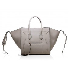 Celine Luggage Phantom Square Tote Bag šedá s černým lemováním