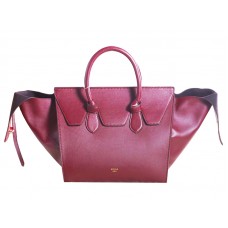 Celines Tie Bag Original Leather Wine