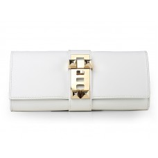 Hermes Medor Clutch bílá