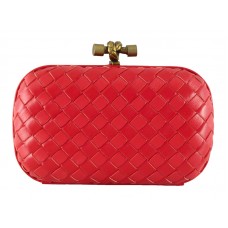 Bottega Veneta Absinthe Intrecciato Ayers Knot Red