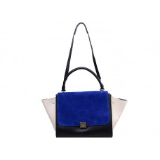 Celine Trapeze ramenní taška Multicolor Telecí kůže Royal Blue