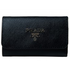 Prada Saffiano 6 klíčenka černá