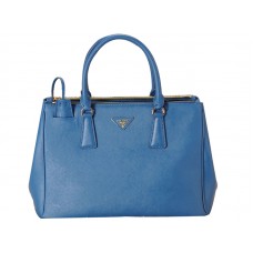 Prada Saffiano Lux Tote modrá