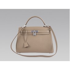 Hermes Kelly 32cm Togo kůže Clemence Gris Clair