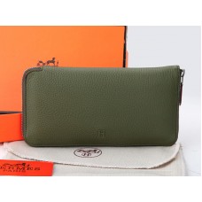 Hermes Zip Wallet Original Leather Olive