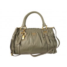 Prada Nappa Gauffre Horizontální Antic Satchel Khaki