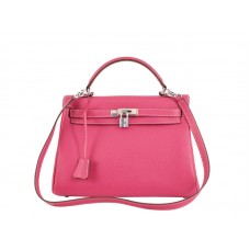 Hermes Kelly 32cm Togo kůže Clemence růžová
