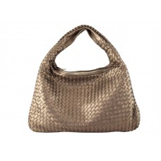 Bottega Veneta Ebano Intrecciato Nappa Belly Veneta Bronzová
