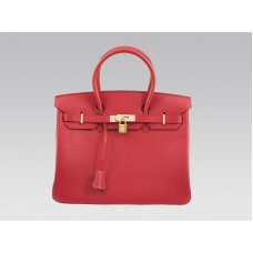 Hermes Birkin 35cm Clemence Rouge Vif se zlatým kováním