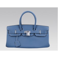Hermes Birkin Jpg 42cm Togo kůže modrá