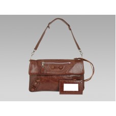 Obří kožená peněženka Balenciaga v hnědé barvě