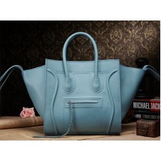 Celibag Phantom Square Tote Bag Epsom Leather Blue