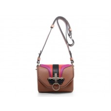 Malá crossbody kabelka Givenchy Obsidian v hnědé barvě