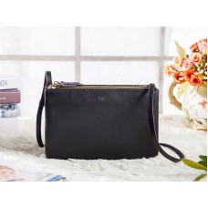 Celine Mini Trio Crossbody kabelka přes rameno světle černá