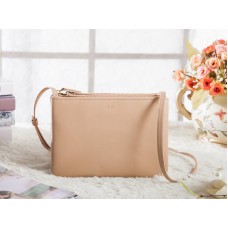 Celine Mini Trio Crossbody Messenger Bag světle hnědá