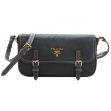 Crossbody Messenger Bag Prada Tessuto Bandoliera modrá