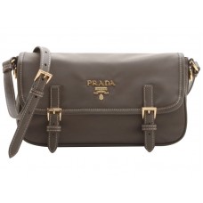 Kabelka Prada Tessuto Bandoliera Crossbody Messenger šedá