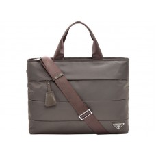 Kabelka Prada Tessuto Tote v khaki barvě