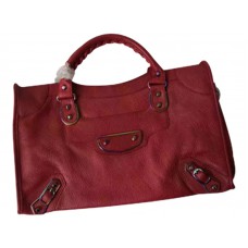 Balenciaga Classic Metallic Edge Irides City Bag Burgundy