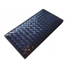 Bottega Veneta Kontinentální Peněženka V Pacific Intrecciato Leštěné černé