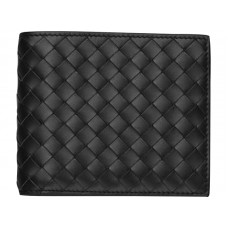 Bottega Veneta Bi-Fold Peněženka Intrecciato Vn Black