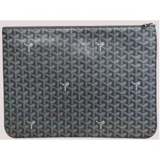 Goyard Chevron Senate Pochette Gm Dark Grey Sar0201493