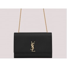 Velká kabelka Saint Laurent Ysl Kate s řetízkem, černá H-yslshsg073330md1