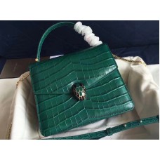 Bvlgari klopový kryt Serpenti Forever 20cm Croco Green