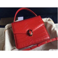 Bvlgari klopový kryt Serpenti Forever 20cm Croco Red