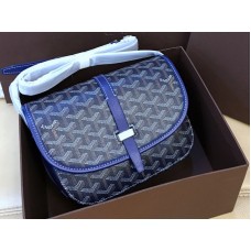 Goyard Goyardine Chevron Messenger Bag modrá