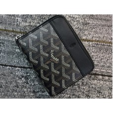 Malá peněženka Goyard Chevron se zipem, černá