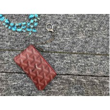 Goyard Coin Peněženka Keychain Burgundsko