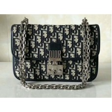 Hodinky Dior Dioraddict Flap Canvas stříbrné a černé d1006942