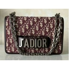 Hodinky Dior J'Adior Flap Canvas stříbrné hardwarové vínové d10050304