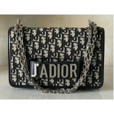 Hodinky Dior J'Adior Flap Canvas stříbrné a černé d10050302