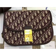 Plátěná kabelka Dior Oblique Gold Signature vínová d1006701