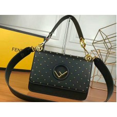 Kožená taška Fendi Kan IF černá