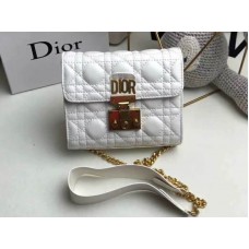 Taška Dior Dioraddict Mini Lambskin Bag White