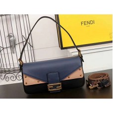 Kabelka Fendi Baguette Ff Crossbody růžová modrá