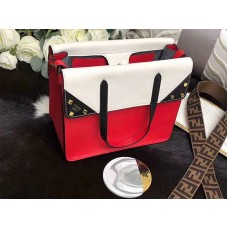 Kožená taška Fendi Medium Flip Regular Red