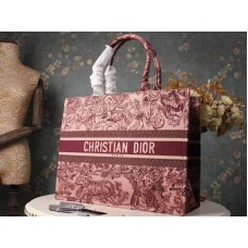 Taška Dior Book Tote Toile De Jouy Burgundsko