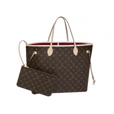 Kabelka Louis Vuitton Monogram Neverfull Gm fuchsiová