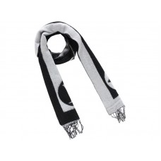 Kašmírový šátek Louis Vuitton Fashion Lovers v černé a bílé barvě