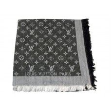 Louis Vuitton Monogram Ikat šál šedý