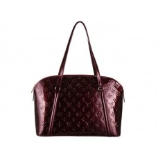 Louis Vuitton Monogram Vernis Avalon Zip Ramenní Taška Tmavě Fialová