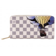 Louis Vuitton Damier Azur Zippy Illustre Nostalgická reklamní spona na zip s dlouhou sponou