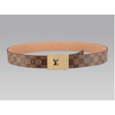 Pásek Louis Vuitton Cut Damier se zlatou sponou s logem