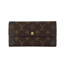 Peněženka Louis Vuitton Monogram Sarah s květinovým vzorem a růžovou...