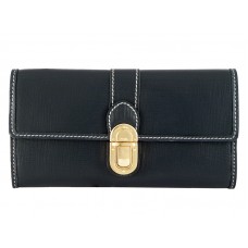 Luxusní kožená peněženka Louis Vuitton Sarah z telecí kůže Encre