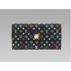 Monogram Louis Vuitton Multicolore Black Sarah Wallet Pistache